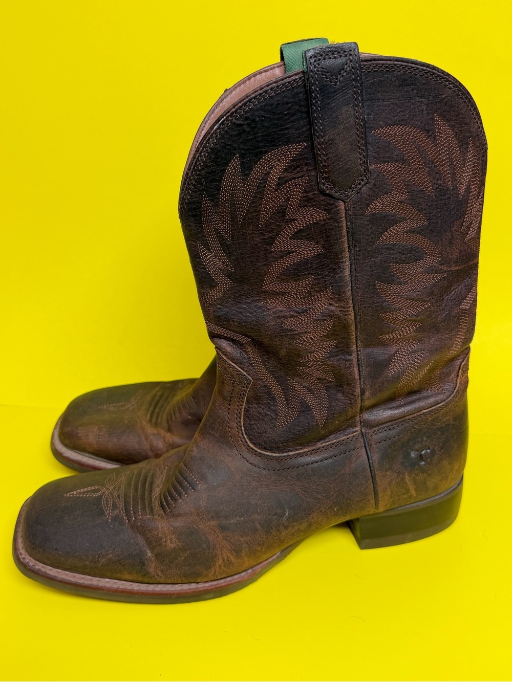 Tecovas Cigar Dusty Men's 11 Inch Square Toe Cowboy Boots M10089CIG SZ 12.5 EE
